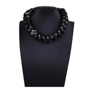 Trendy Geometric Resin <b>Beaded</b> Multi-color <b>Necklace</b> for Women - Product Image 6