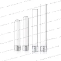 Round Flat Bottom Medical Clear Glass Test Tube with Aluminum Screw Lid and Stopper