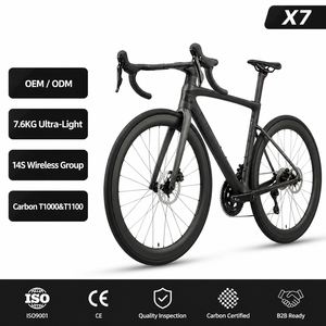 Vélo de route en fibre de carbone 700C ES7000 14 vitesses, transmission électronique sans fil, cadre aérodynamique T1100, roues de course professionnelles, vélo de ville - Product Image 3