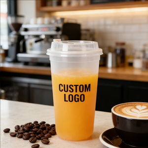 Gobelet en plastique jetable à paroi simple givré 16oz 150ml 90mm de diamètre pour jus d'orange américain - Product Image 2