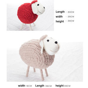 Adornos decorativos de cordero, adorno de oveja de fieltro para figuritas y juguetes navideños - Product Image 2