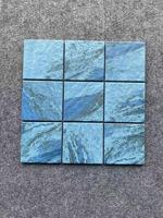 Fournisseur d'usine de mosaïque en céramique émaillée bleu-vert, pierre Sukabumi pour carreaux de piscine en porcelaine