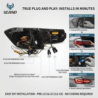 VLAND Auto-Rückleuchten Nachrüstbare Plug-and-Play Sequenzielle LCI LED-Heckleuchten für BMW 3er F30 F35 M3 F80 2012-2019