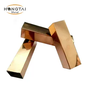 Golden stainless steel pipe