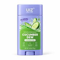 Déodorant stick naturel au concombre 100% végétalien sans aluminium, à base de plantes, contrôle des odeurs longue durée 72H, soin doux des aisselles, 75g