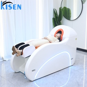 KISEN Electric Beauty Salon Furniture Automatic Head Spa Hair Washing Basin Electric Full Body Massage Head Spa Shampoo <b>Bed</b> - Product Image 1