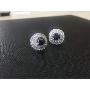 Ornaatis Diamond Halo Stud <b>Earrings</b> 2.16 Cttw Round Cut White Gold Screw <b>Back</b> Women's Everyday Wear - Product Image 6