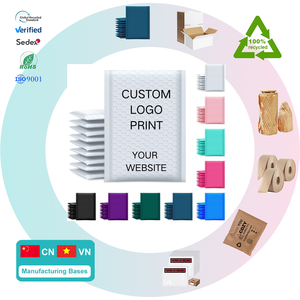 Sobres Acolchados de Burbuja de Polietileno de Lujo para Envíos, con Impresión de Logotipo Personalizado, Bolsas de Envío Ecológicas para Cosméticos - Product Image 1