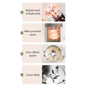 8 Blades Plant-Based Milk <b>Oat</b> Almond Dairy Free Beverages With 6 Menu Options Large Capacity Nut Milk Maker 8 in 1 Nut Milk Make - Product Image 5