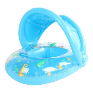 Flotadores de piscina de verano para niños, piscina inflable para vacaciones al aire libre, dosel flotante para bebés