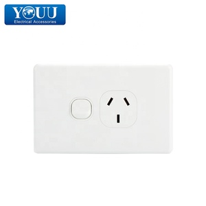 sal C2000 <span class=keywords><strong>serie</strong></span> Doble Punto de energía de la pared interruptor y enchufe 250VAC - Product Image 2