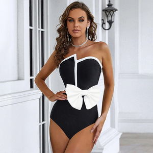 Traje de baño de Bikini conjunto de 2 piezas de talla grande sexy anti-UV respetuoso con el medio ambiente de cintura alta con logotipo personalizado para mujer - Product Image 1