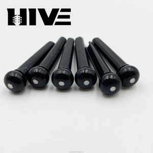 HIVE Großhandel Weiße Schwarze <span class=keywords><strong>ABS</strong></span>-Kunststoff Saitenhalter Saitenstifte Akustikgitarren-Brückenstifte für Ukulele Gitarrenteile - Product Image 6