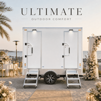 Remorque de toilettes portable unisexe à plusieurs compartiments, écologique, grande capacité pour les lieux publics et les événements