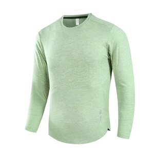 Camiseta deportiva de manga larga para hombre reflectante de secado rápido personalizada, camiseta de manga larga de gimnasio para hombre, camiseta de manga larga de gimnasio para entrenamiento y Yoga - Product Image 1