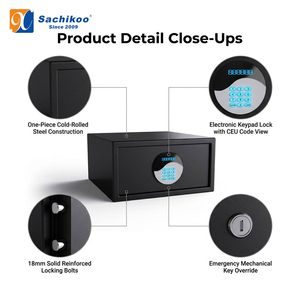 ZACE New Design Hotel Electronic <b>Safe</b> <b>Box</b> With Key Lock and Fireproof Feature Digital Security Secure Storage ZACE-104 - Product Image 2