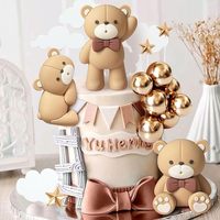 Kuchendekoration Böhmischer Bär Kuchendekoration Baby-Shower Cartoon Kuchenaufsatz
