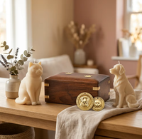 Urnes funéraires rectangulaires écologiques et durables faites à la main pour animaux de compagnie (chiens, chats) avec empreinte de patte – Vente en gros