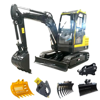 Accessoires pour mini-excavatrice de 0,8 tonne, service après-vente gratuit, prix de la mini-excavatrice avec cabine