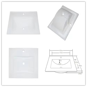 Lavabo en céramique blanc fin de luxe CUPC, à poser, à trou unique, moderne, brillant, pour salle de bain - Product Image 5