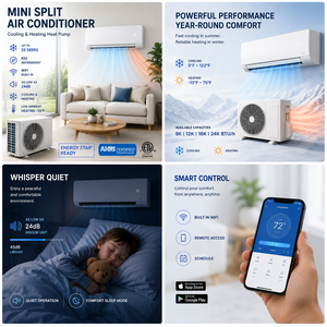 Mini Split, Aire Acondicionado con Bomba de Calor, SEER2 23 R32, Control Inteligente por WiFi, Silencioso 24dB, Baja Temperatura Ambiente -13F, Compatible con Energy Star, Alta Eficiencia - Product Image 3