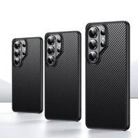 Étui de téléphone magnétique en fibre de carbone pour Samsung Galaxy S26 S25 S24 S23 Ultra, coque antichoc avec aimant caché, protection contre les chutes