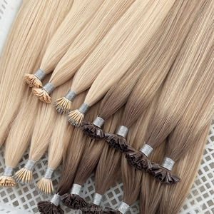 Extensiones de Cabello Humano Superiores con Anillas Nano, Cabello Sal y Pimienta, Doble Trama, Punta con Anilla Nano, 100% Cabello Humano - Product Image 1