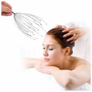 Masajeador de Mano con 20 Garras de Pulpo y Cabezal de Acero Inoxidable para Relajación del Cuero Cabelludo en Bebés, Adultos y Mascotas - Product Image 3