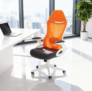 Silla <span class=keywords><strong>de</strong></span> Oficina Ergonómica <span class=keywords><strong>de</strong></span> Malla Asequible con Elevación y Giro Ajustables |   Silla Moderna para Oficina en Casa - Product Image 4