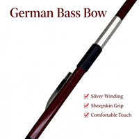 Competitive Price German Style Double Bass Bow 3/4 Size MiaoSenGuang ZWA10 Brazilwood Polished Finish Light Durable