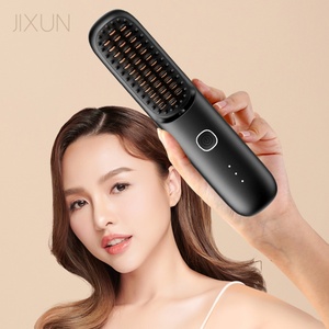 เครื่องหนีบผมไร้สายแบบพกพา พร้อมหน้าจอ LED แผ่นเซรามิกประจุลบ สำหรับใช้ในบ้านและการเดินทาง - Product Image 3