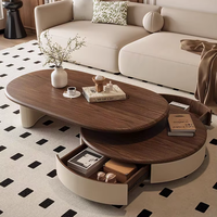 Table basse moderne de style luxe léger avec plateau en marbre et structure en métal pour petit appartement, salon, nouvelle qualité supérieure 2024