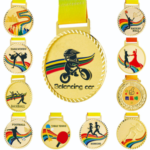 Médailles de course sur piste et sur route en alliage de zinc 3D de haute qualité, personnalisées, avec rubans, médailles d'événements de compétition - Product Image 5