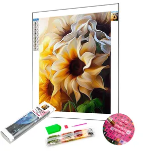 Hot Sale 100% Full Diy Flower Series 5d Diamond Paintings Sunflower Diamond Mosaic Paintings Kits Art Wall Decor