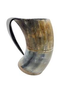 Taza de cuerno pulido vikingo de búfalo Natural hecho a mano de alta calidad con acabado Natural para cerveza y cerveza a precio mayorista - Product Image 5