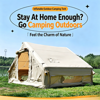 Tente Gonflable Automatique à Montage Rapide en Tissu Oxford Imperméable Portable pour Camping Multi-personnes à Porte Unique pour Voyages en Plein Air