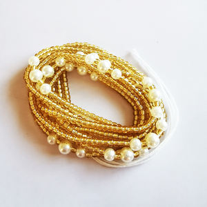 Hilo de algodón usado, cuentas de arroz de cristal inelásticas de colores, cintura, vientre, africano - Product Image 1