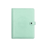 Personalizado atacado promoção verde imprimir a5, couro macio diário notebook viajantes capa esticável livro tampa a5 anel binder