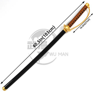 Katana en bois de 103 cm, modèle Gol D. Roger <span class=keywords><strong>Ace</strong></span>, non affûté, avec fourreau, pour cosplay et exposition - Product Image 5