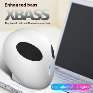 Haut-parleur sans fil unique en forme de goutte d'eau avec lumière LED bleue verticale, basses pleines fréquences, mini enceinte stéréo de bureau - Product Image 3
