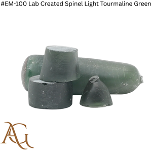 Espinela Cultivada en Laboratorio # Turmalina verde sintética EM-100 creada en laboratorio, en forma de bolas, material sintético simulado de fusión por llama. - Product Image 1