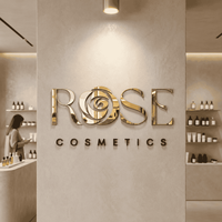 Logo personnalisé avec initiales et nom de l'entreprise, lettres en acrylique miroir 3D personnalisées pour l'image de marque des entreprises