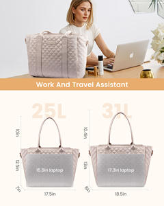 Sac fourre-tout LOVEVOOK 15,6 pouces pour femmes, sac fourre-tout matelassé pour le travail, sac pour ordinateur portable pour infirmières, grand sac à bandoulière pour ordinateur avec fermeture éclair pour les voyages - Product Image 4