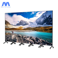 Écran d'affichage LED couleur ultra HD P1.25 P1.56 P1.875 sur pied avec roulettes