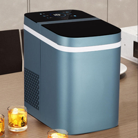 Machine à glaçons domestique avec panneau en verre trempé, nettoyage automatique, production rapide (6-8 min), en ABS