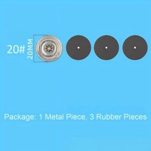 Base métallique antidérapante pour prothèse supérieure avec 3 coussinets en caoutchouc remplaçables 18mm 20mm – Accessoires de rétention - Product Image 5