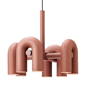 Elementi nordici 4U stile creativo <span class=keywords><strong>lampadario</strong></span> a LED con lampada rimovibile braccio di colore <span class=keywords><strong>arancione</strong></span> - Product Image 4