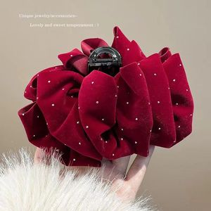 Nuevo Diseño, Pinza de Pelo Grande de Terciopelo con Gypsophila, Elegante Pinza de Pelo con Lazo de Burbujas, Accesorio de Pelo de Alta Calidad para Mujer - Product Image 5