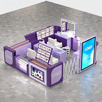 Kiosque de présentation d'ongles élégant et moderne, multifonctionnel et durable, pour supermarchés et centres commerciaux, mobilier commercial, station de kiosque pour techniciennes en ongles