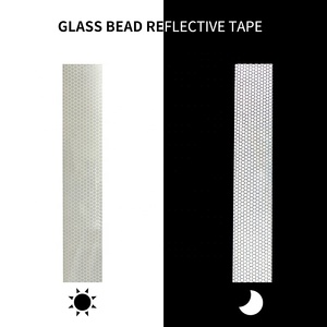 Cinta reflectante de alta visibilidad para vehículos, cinta reflectante de cuentas de vidrio para camiones, color rojo y blanco, DOT-C2 - Product Image 4